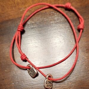 UNO de 50 Red Cord Bracelets